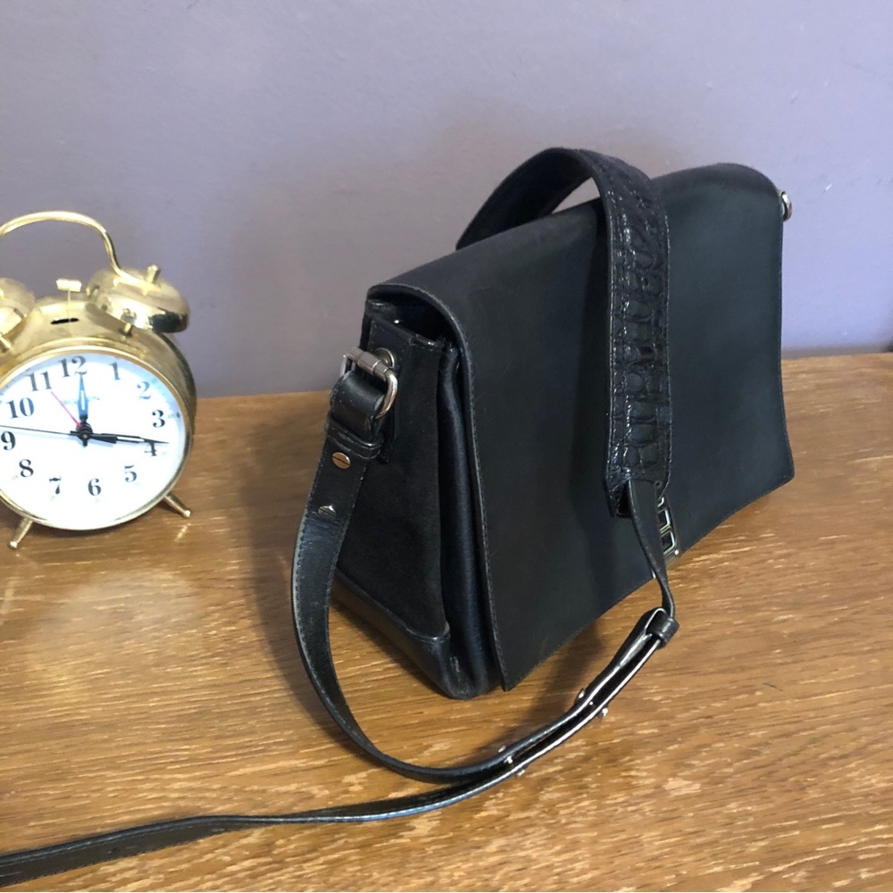 $1650 Proenza Schouler Black Leather Elliot Shoulder Crossbody Messenger Bag - Picture 13 of 13